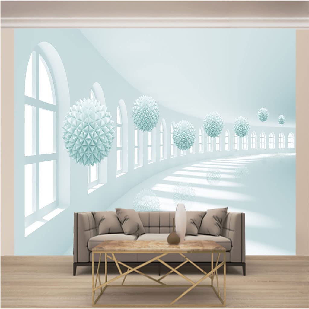 Papier Peint Intissé Photo Poésie Moderne 3D Boules Blanches pour une Ambiance Douce