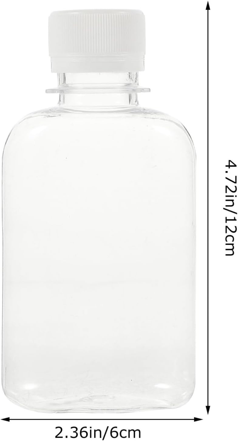 12pcs Transparent Juice Bottles Clear Reusable Containers for Outdoor Use Leak Drink Storage for and Beverages for Lunch Refills and Travel