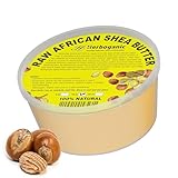 HERBOGANIC Pure African Shea Butter Raw Organic, Yellow Ivory 100% Natural Unrefined | For Body & Hair Scalp Non GMO - 16 oz