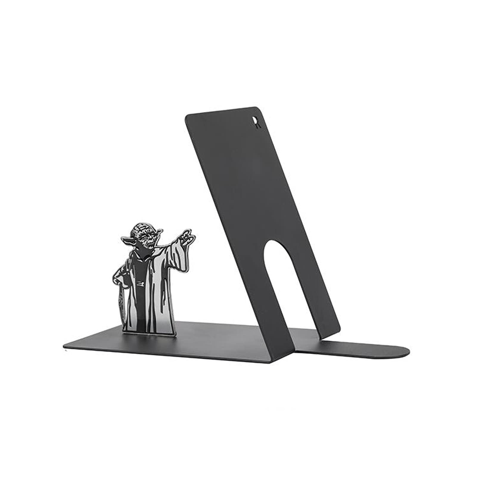 Creative L Figed Librer Termina, Metal Heavy Star Wars Workends Office School Home Decorative Libro Stopper Regalo de estantería (Color : Black)