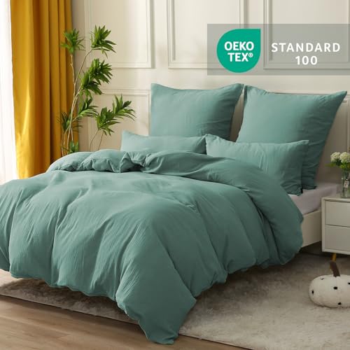 SOULFUL Musselin Kissenbezug 40x80 Baumwolle, Beangreen – Ansicht 6
