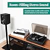 Electrohome Montrose Record Player Stereo System, 4" Bluetooth Powered Bookshelf Speakers, Belt-Drive Bluetooth Turntable with Audio-Technica Stylus, Vinyl-MP3 Recording, Built-in Preamp #1