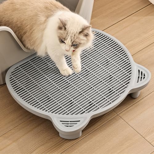 Image of SpaceTime Cat Litter Mat Litter Trapping Mat,20.08 inchx15.94 inchx3.54 inchLarge Dual-Layer Cat Litter Box Mat for Kitty,Floor Protection,Waterproof Urineproof(Grey)