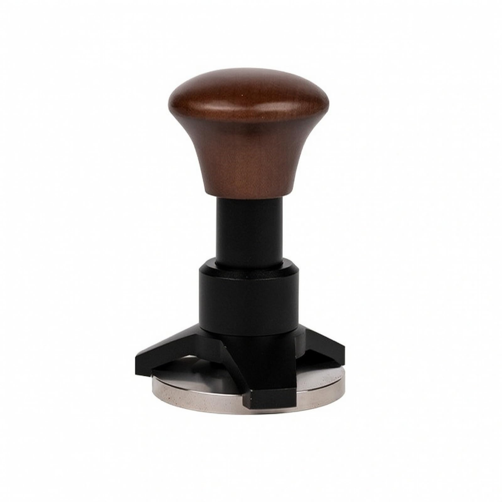 Pressino per Ergonomico | Uniforme, Pressacaffè con Manico in Legno, Professionale, Pressacaffè con Base in Acciaio Inox, per, 58MM