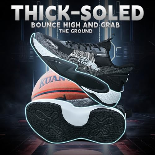 CJSPORX Men Basketball Shoes Non Slip Breathable Outdoor Fashion Sneakers4