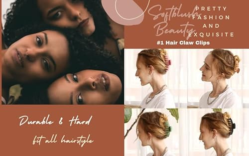 Chic & Sleek Hair Claw Clips For Women, Strong Hold Hair Clip For Thick Hair, 4 Inch Non-Slip Fashion Colorful Hair Styling For Girls (3 . Turquoise, Blue, Yellow, Wine Red), Yellow,Blue,Red #TOP5