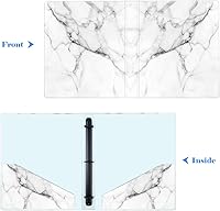 Vista 7 de WAVEYU Carpeta de 3 anillos de 1 pulgada, carpeta de bonito diseño, suministros de oficina, patrón personalizado de moda para mujeres, hombres