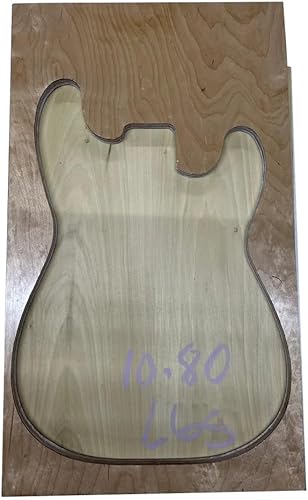 Miniatura 5 de Exotic Wood Zone | Álamo amarillo eléctrico/bajo musical cuerpo de madera en blanco | Guitarra Luthier Tonewood Proveedores | Pegado sin cepillar -