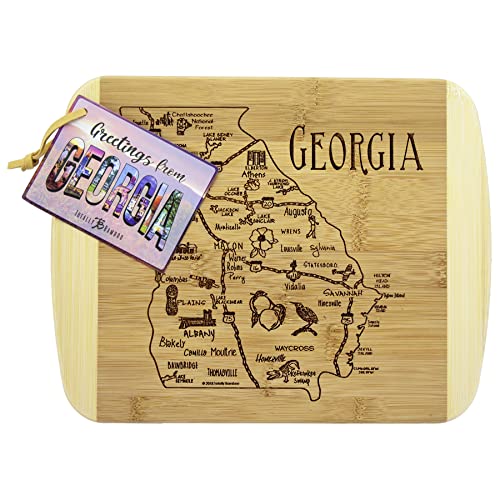 Image of Totally Bamboo A Slice of Life Georgia Engraved Map Cutting Board