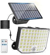 KagoLing Lot De 2 Lampes Solaires Extérieur 202 LED Avec Détecteur Mouvement - IP65 Applique Murale Solaire Jardin