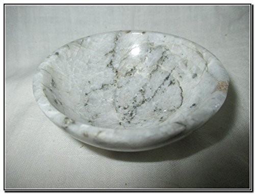 Natural Rainbow Moonstone Bowl 3" Large Gemstone Huge Big A+ Hand Carved Crystal Altar Healing Tray Dish Devotional Focus Spiritual Chakra Cleansing Metaphysical Psychic Reiki Balancing Divine #TOP3