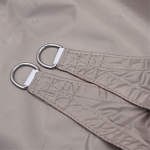 DUCCM Sombrillas Vela para Patio, 5 x 5 x 5 m, toldo de protección Solar, Tela Triangular, Tela Impermeable, 90% de protección UV para jardín, Camping, césped, Piscina, Coche, marrón Claro Cover