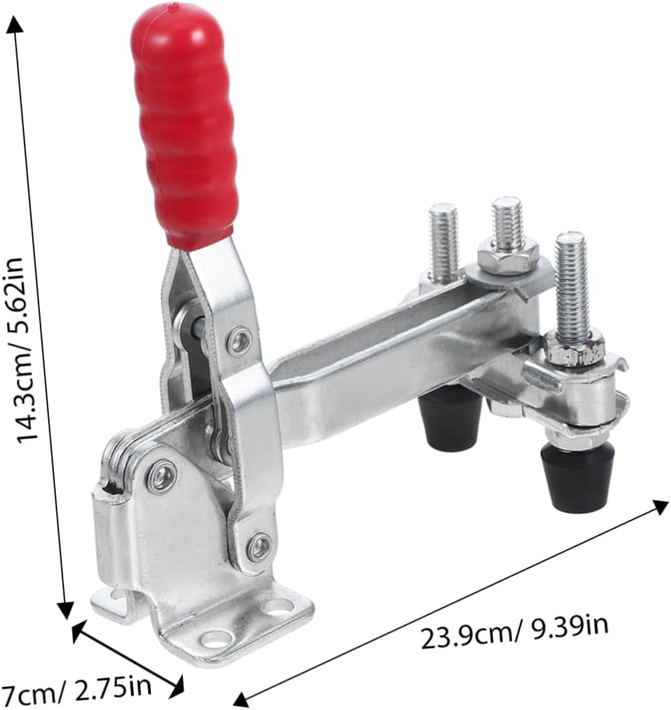 balacoo 2pcs Horizontal Quick Release Toggle Clamp for Welding Design Iron Construction Replaceable Pads for Woodworking and Craft Projects