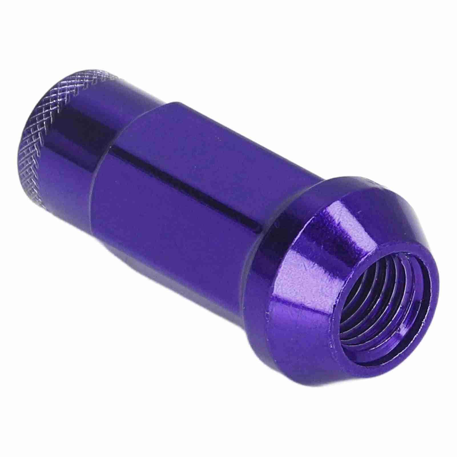 Pernos de Rueda, 20 Piezas M12x1.5 Tuercas de Rueda Juego de Piezas de Accesorios de Rueda con Llave de Vaso Reemplazo de Alta Dureza para Focus(Púrpura)