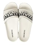  Bikkembergs Ciabatta uomo fascia mare o piscina slide beachwear con logo articolo BKK2MSR03 serie: half logo, White, 42