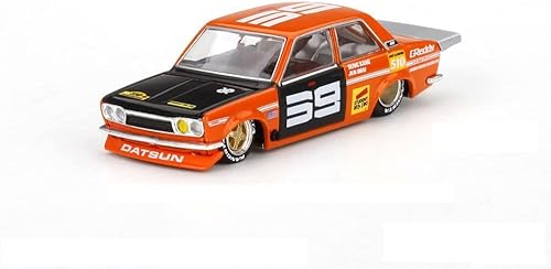 Miniatura 3 de Mini GT Datsun 510 Pro Street SK510, naranjanegro KHMG004OR - Coche de juguete a escala 164 fundido a troquel
