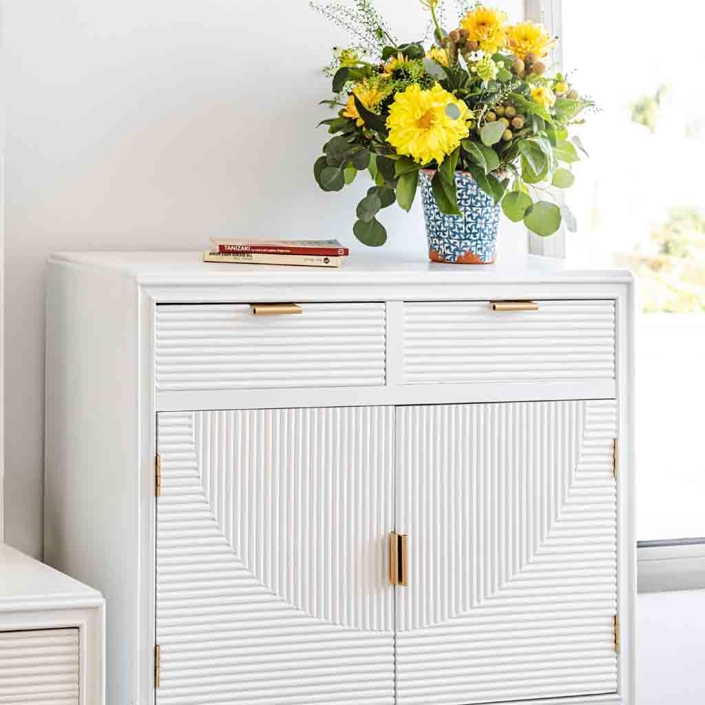 WANDERLUST DECO Recibidor de Madera Blanco 80x36,5x85,5