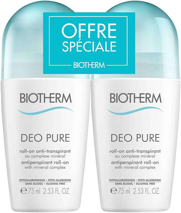 Biotherm Deo Pure Antiperspirant Roll-On 2 x 75ml