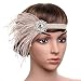BABEYOND Años 20 Flapper Diadema de Pluma Diadema Gatsby Vintage Cinta para...