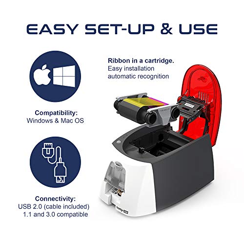 Evolis Badgy Badgy200 Single-Sided Card Printer #TOP4