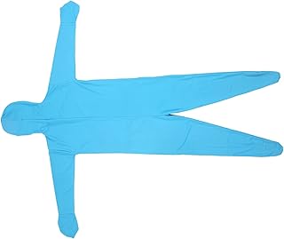 Fato de Fotografia de Corpo Inteiro Azul, Lavável Fotografia de Corpo Inteiro Zíper Invisível para Filmagem Pós-Produção (180cm)