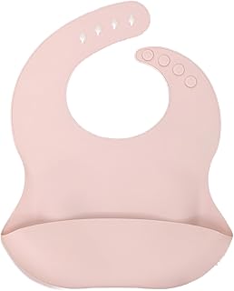 مرايل تغذية الاطفال - مرايل سيليكون ناعمة ومقاومة للماء للاطفال الصغار والرضع، قابلة للتعديل ومريحة، مثالية لوقت تناول الطعام وهدايا الاطفال