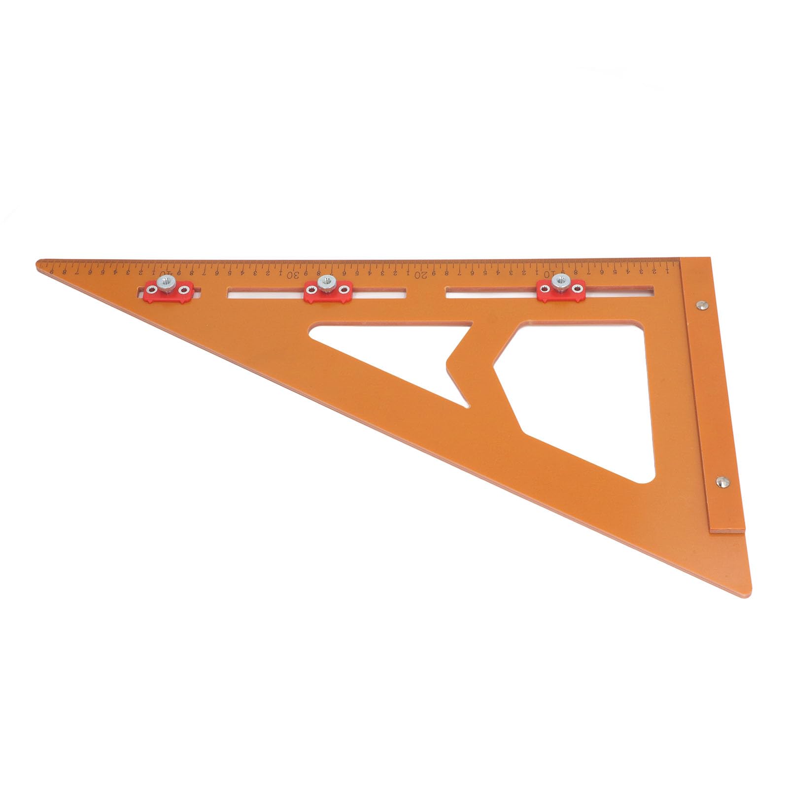 Escuadra de Carpintero Profesional 2 en 1 para Vigas, Herramienta de medición con Deslizadores, Regla Triangular de posicionamiento para perforación.
