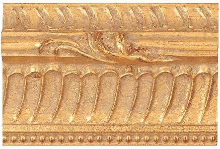 Picture Frame Moulding (Wood) 100ft Bundle - Ornate Gold Finish - 1.5" Width - 3/8" Rabbet Depth