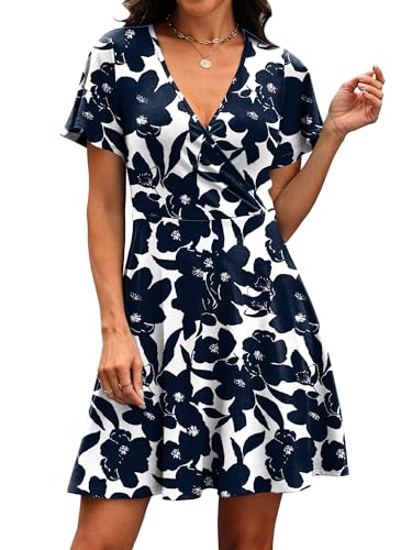 RUMIA Womens Casual Dresses Wrap V Neck Dress A-Line Ruffle Sleeve Summer Sundress Fashion 2026 - Image 4
