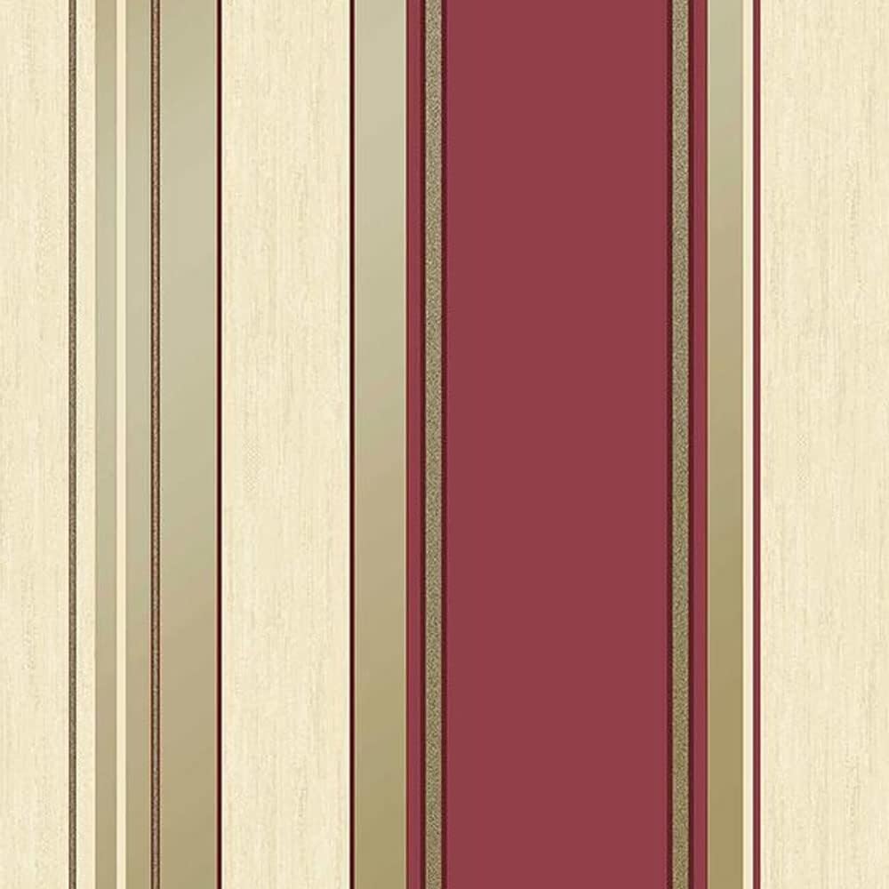 Rich Red/Gold Glitter - M0803 - Synergy - Stripe - Vymura Wallpaper