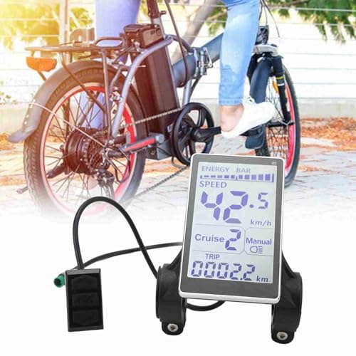 LCD-Display, 24 V 36 V 48 V 60 V 5-poliger E-Scooter M5 Wasserdichter LCD-Panel-Bildschirm, für 31,8 22,2 Mm Elektrofahrräder