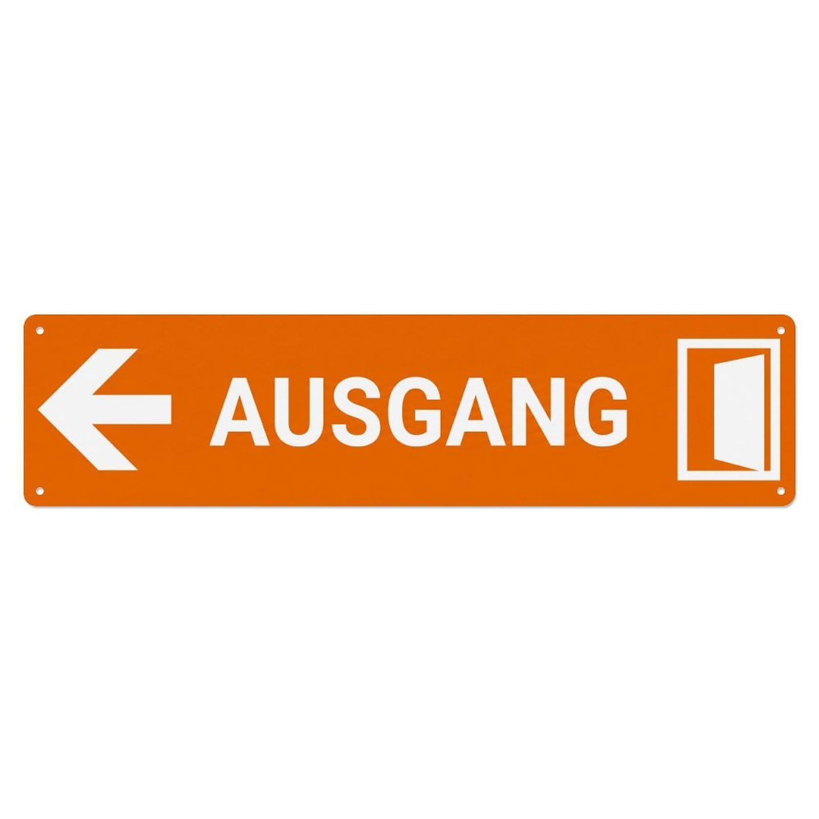 Okahys 4X16inch(10X40cm) Ausgang Left Arrow Navigation Metal Tin Sign
