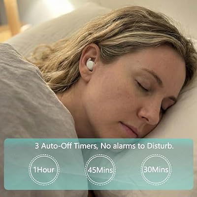 Invisible Sleep Earbuds, Bluetooth, Noise Reduction, Touch Control, 6H Playtime, Timer, Music and Sleep Mode, Sleeping Buds for Side Sleepers (Ivory)