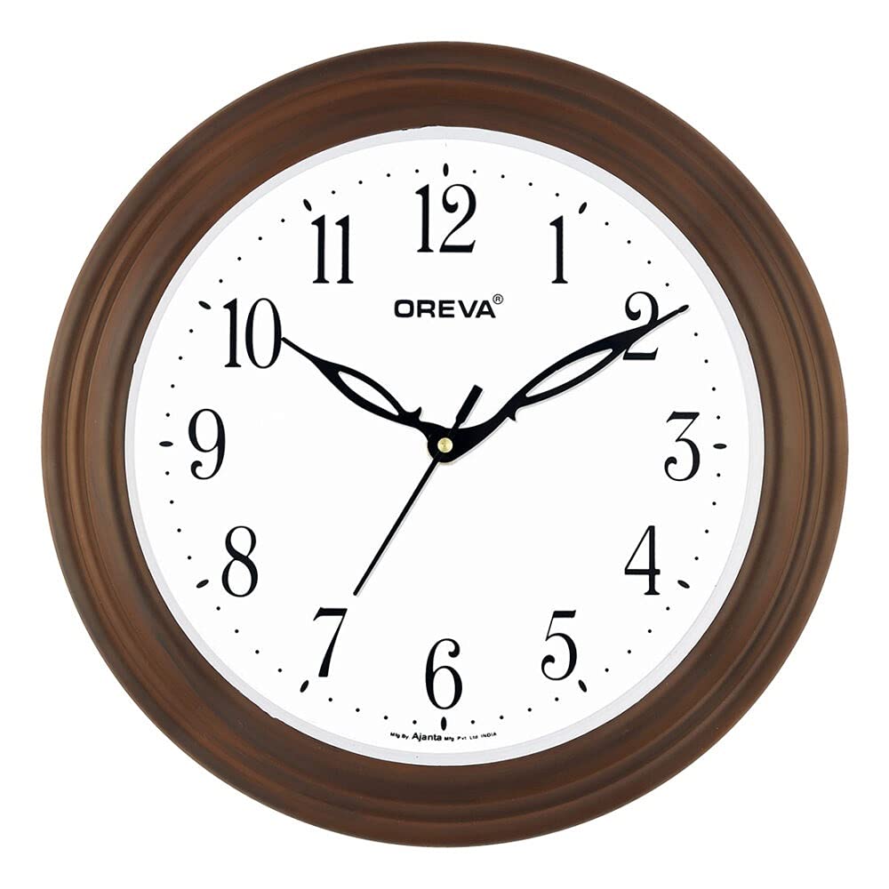 Oreva Plastic Wooden Look Designer Wall Clock (27.5 x 27.5 x 4.3 cm, D Wood, AQ-7297) (B09B2G9PCH) Amazon Price History, Amazon Price Tracker