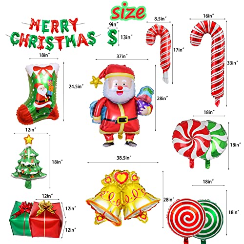 Christmas Balloons Garland Arch Kit With Balloon Table Stands Red Green Candy Balloons Latex Merry Christmas Xmas Party Balloons Gift Box Balloons For Christmas Carnival Party Decorations And Supplies #TOP2