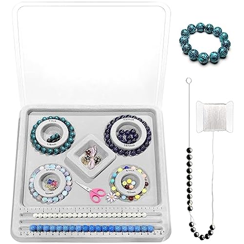 INDIVSHOW The Design Bracelet Bead Board with Clear Cover for Jewelry Bracelet Making Supplies