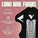 V Beauty Pure Nail Forms for Builder Gel (Long) - Easy Tearing Self-Adhesive Perforated Paper Poly Gel Nail Extension Forms - Nail Molds Shaper Guide for Professional Nail Art & Home DIY, 500 pcs