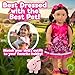 4pc Pink Flower Dress Doll Outfit w Piglet Plush - 18
