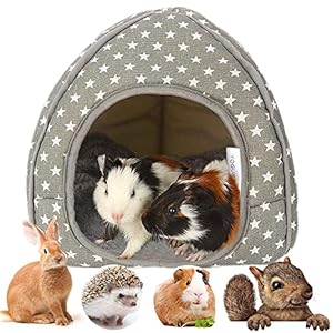 YOGURTCK Large Guinea Pig Bed, Hedgehog House, Warm Nest Hideout for Rabbit Squirrel and Other Small Animals Cage Cave…