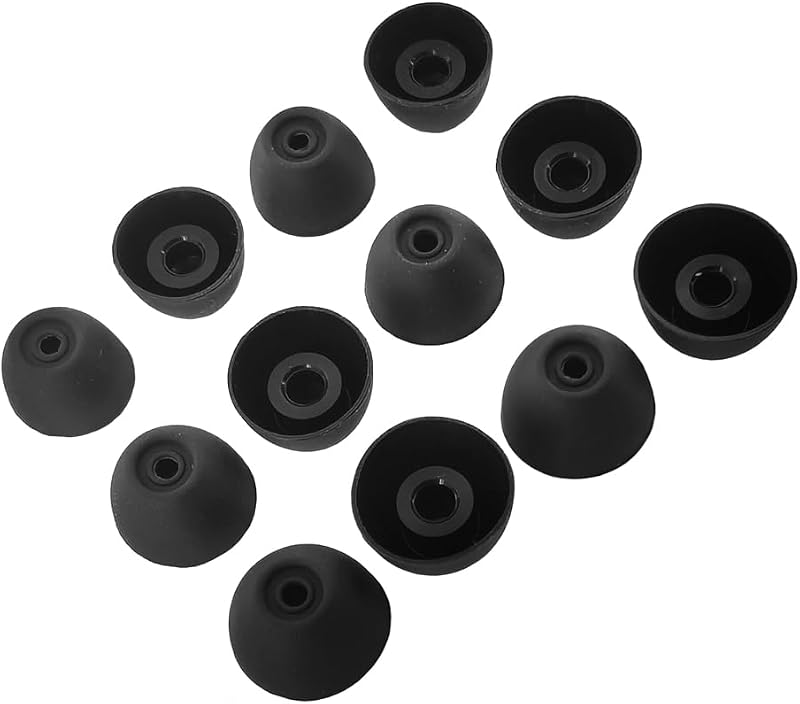 12X Replacement Silicone Eartips for Raycon Earbuds,6 Pairs,Black | Compatible with Raycon The Everyday Bluetooth / Fitness Bluetooth / Impact Earbuds Earpad,Ear Tips, with S/M/L size