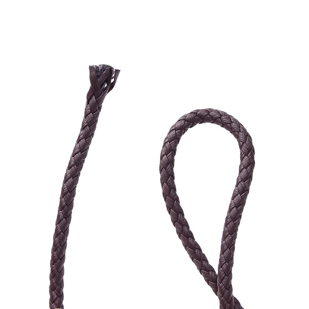 Cordoncino per gioielli in pelle, Bracciale con collana fai-da-te cordino tondo da 3/4/5/6/8 mm che realizza gioielli in corda PU intrecciata marrone nero | Black,4mm