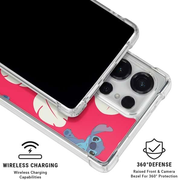 Skinit Clear Phone Case Compatible with Galaxy S25 Ultra - Officially Licensed Disney Lilo and Stitch Character Pattern Design
