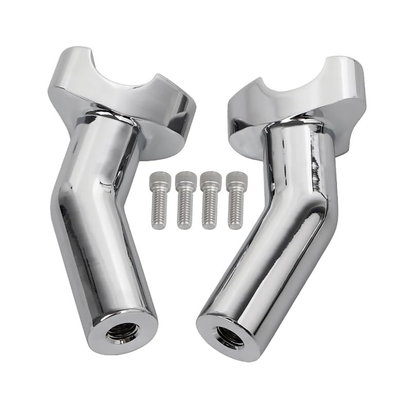 Elevadores de manillar cromados de 4 pulgadas para motocicleta Heritage Softail y Dyna 2