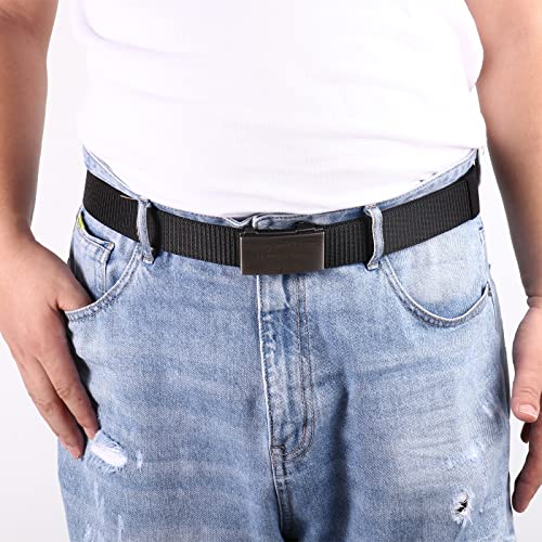 Personalized Men's Ratchet Web Belt, Custom Name Nylon Automatic Buckle Belt4