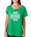 SignatureTshirts Women's Saint Patricks Day Irish Lucky 4 Leaf Clover Dolman Tee