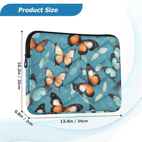 Funda para portátil de 13-14 pulgadas con mariposas coloridas miniatura 3