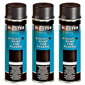 Troton Structuurlak zwart 3 x 500 ml 1K spray plastic lak structuur plastic verf