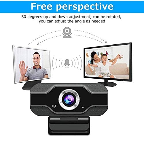 Image of 1080P Ultra HD Webcam, Microphone; Laptop Desktop PC Video Webcam, Widescreen for Video Streaming, Conference, Gaming, Online Classes