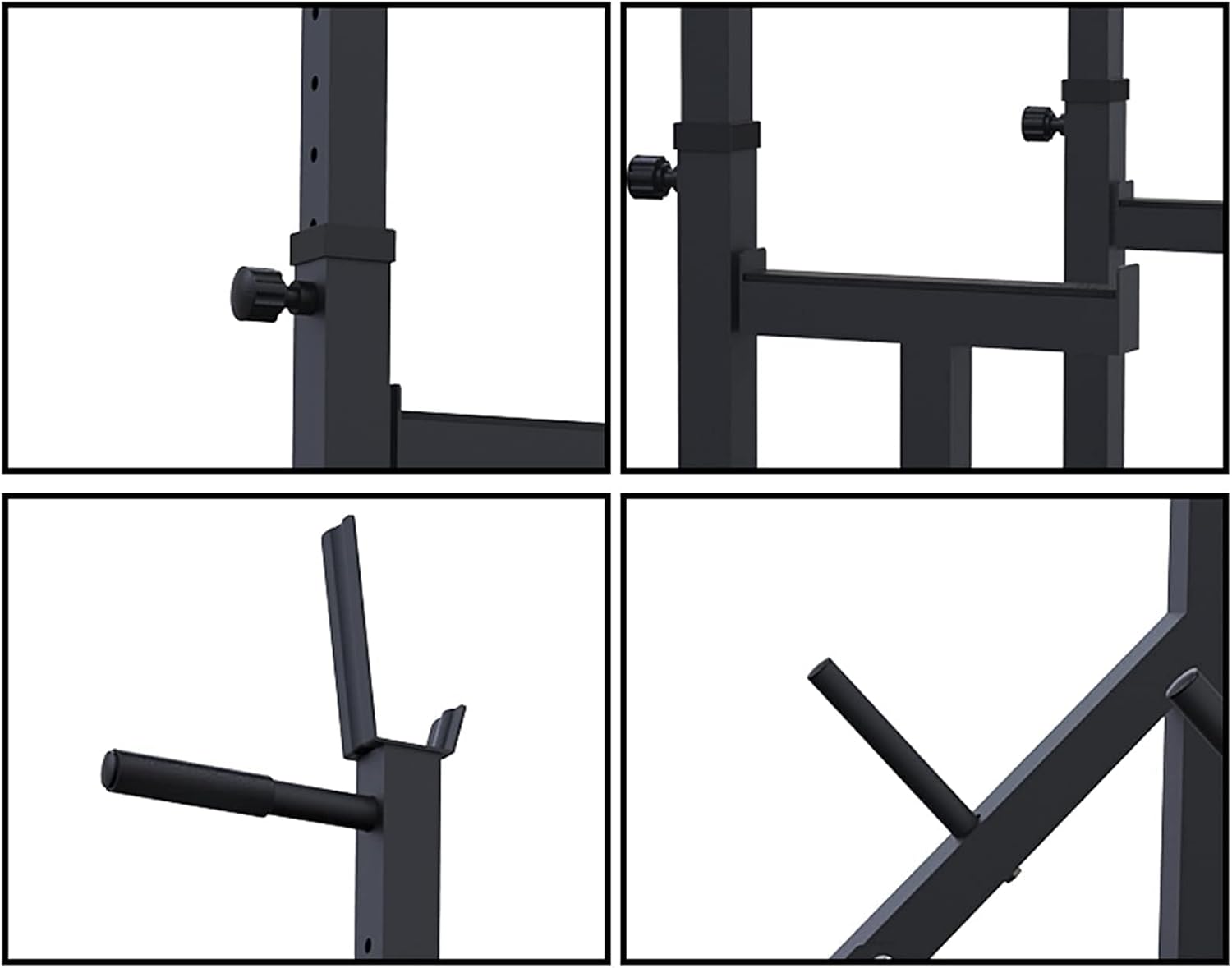 Adjustable Squat Barbell Rack, Barbell Power Rack Exercise Stand, Home Strength Training Fitness Equipment, Load 300 Kg