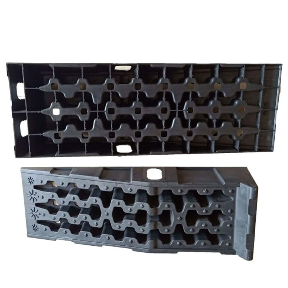 Rampa de plástico para coche, 1 par, 7,25 tonos, rampa de acceso para vehículos pesados, automóviles, camiones, capacidad de carga de 16000 lbs